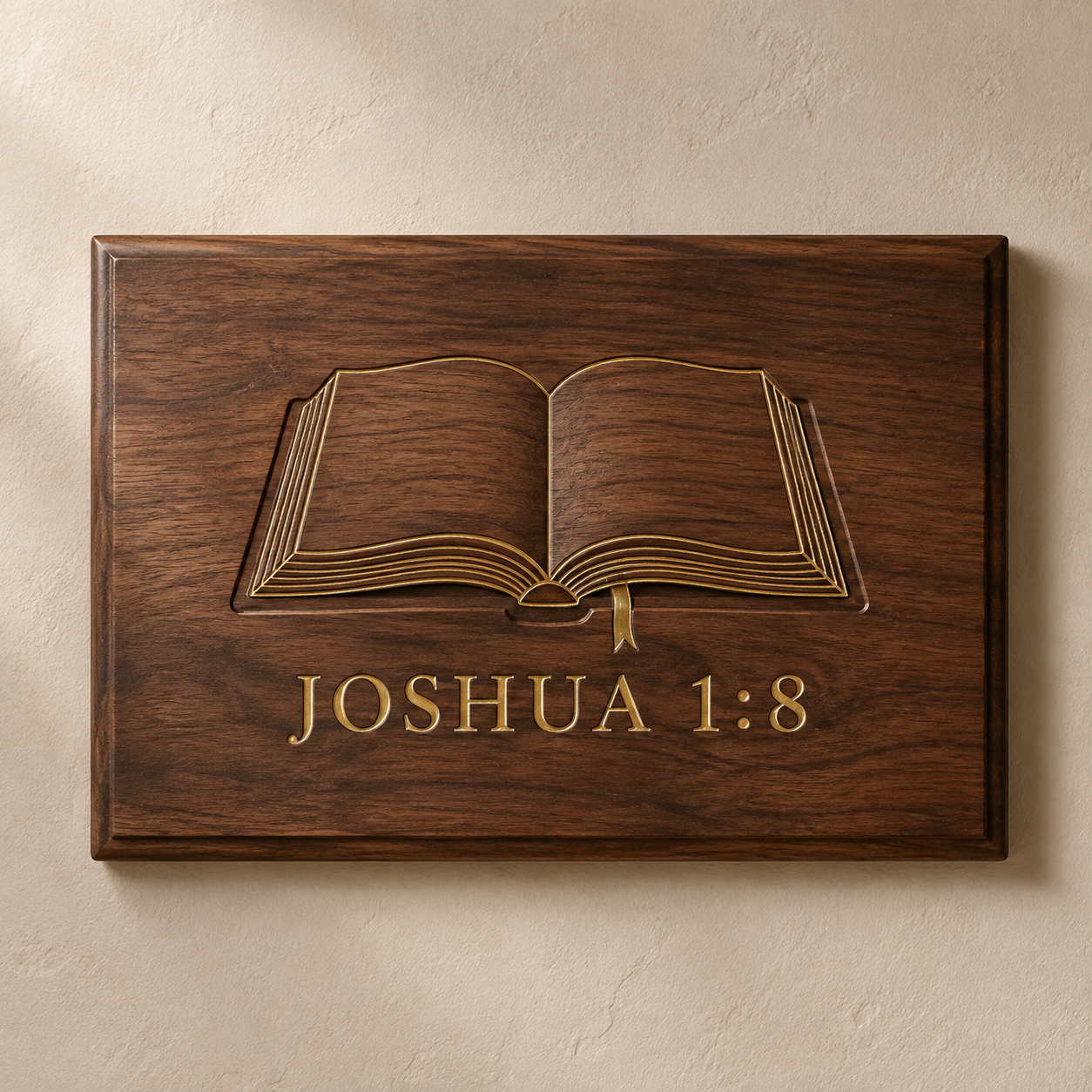 Joshua 1:8 Wood Plaque