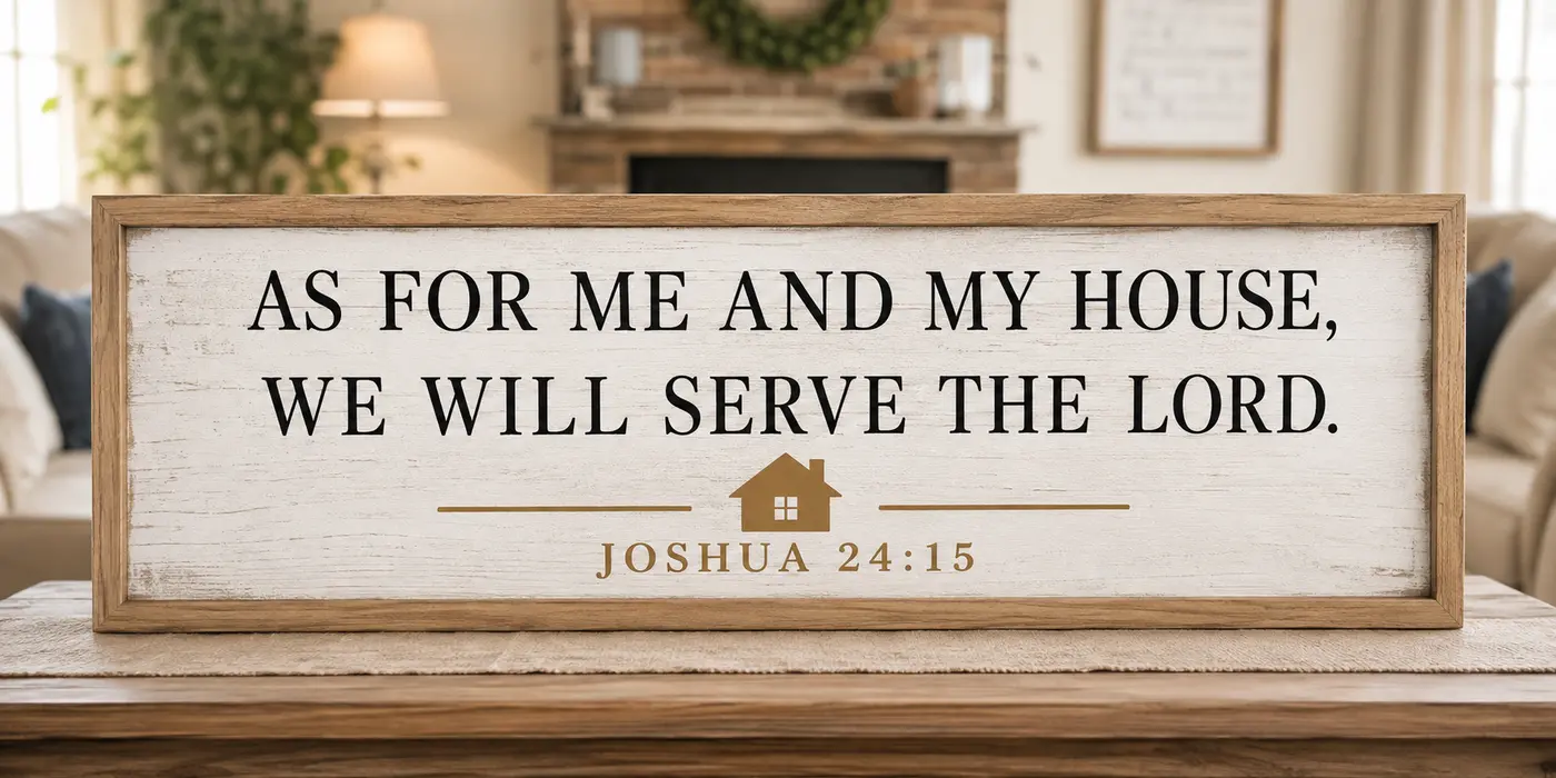 Joshua 24:15 Family Wood Sign